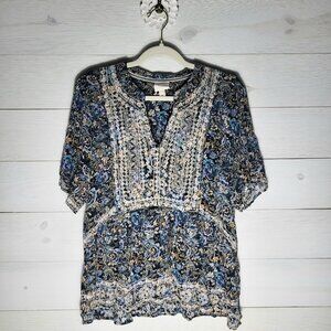 Knox Rose Top Floral Embroidered Flowy Boho Cottagecore